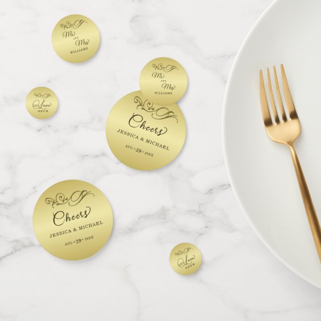 Elegant Luxury Gold Ornate wedding Confetti (Group)