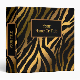 Elegant Luxury Gold Tiger Binder