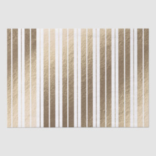 Elegant Luxury Gold White Striped Christmas Tissue Paper