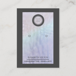 Elegant luxury holographic Logo Earring display Business Card