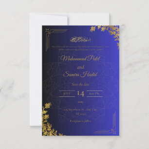 Elegant Luxury Islamic Wedding Invitation Custom