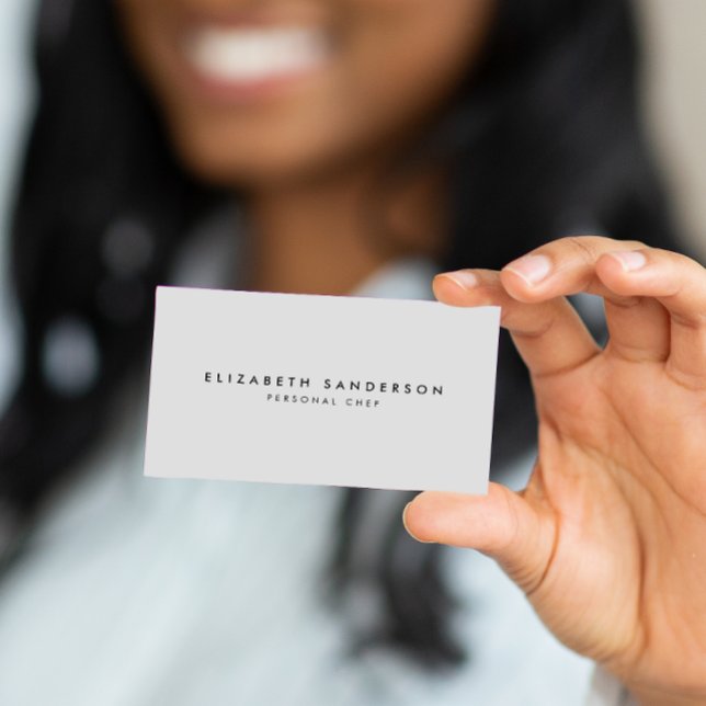 Elegant Luxury Minimal Light Grey QR CODE Business Card (Creator Uploaded)