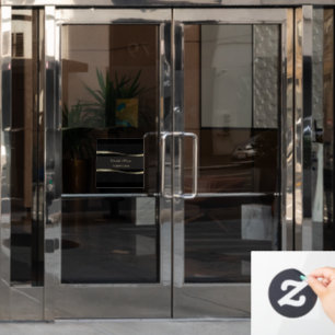 Elegant Luxury Modern,Gold,Black Window Cling