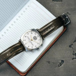 Elegant Luxury  monogram initials names Watch<br><div class="desc">Luxury Floral Monogram Letters with Couple's Names Watch 🌿✨ Elevate your style with this Luxury Floral Monogram Watch, featuring elegant customizable initials and couple’s names. A perfect wedding gift, anniversary present, or romantic keepsake, this watch blends vintage charm with modern elegance. The delicate floral design adds a touch of sophistication,...</div>