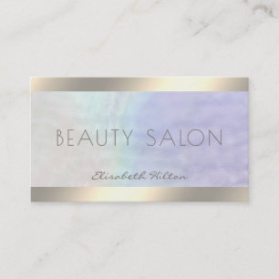 Elegant luxury pearl holographic luminous business card