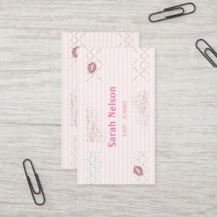 Elegant Luxury Pink Sweet  Business Card