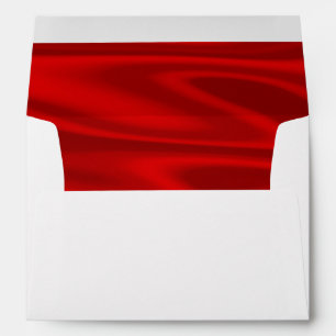 Elegant Luxury Red Silk Satin Look 5 X 7 Wedding Envelope