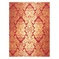 Elegant Luxury Retro Red Gold Damask Pattern