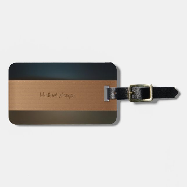 Elegant Luxury ,Retro ,Striped Luggage Tag (Front Horizontal)