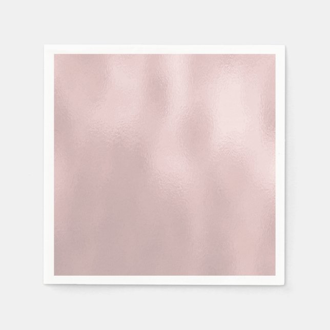 Elegant Luxury Rose gold Glass Texture Napkin (Front)