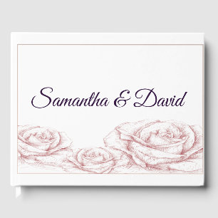 Elegant Luxury Roses Floral design Guest Book