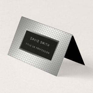 Elegant Luxury Silver Metal Business Card
