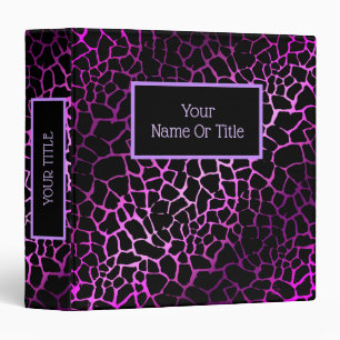 Elegant Luxury Silver Pink Tiger Binder