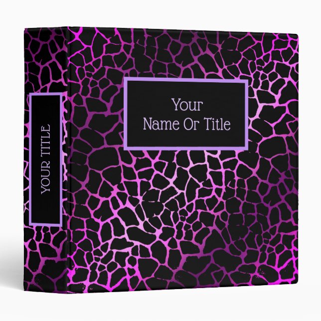 Elegant Luxury Silver Pink Tiger Binder (Front/Spine)