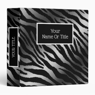 Elegant Luxury Silver Tiger Binder