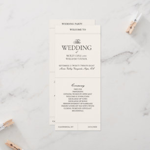 Elegant Luxury Vintage Classic Wedding Programme