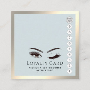 Elegant luxury wink lashes makeup eye aftercare loyalty card