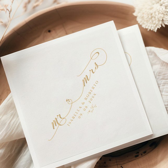 Élégant M. & Mme. Calligraphie Mariage Or (Créateur téléchargé)