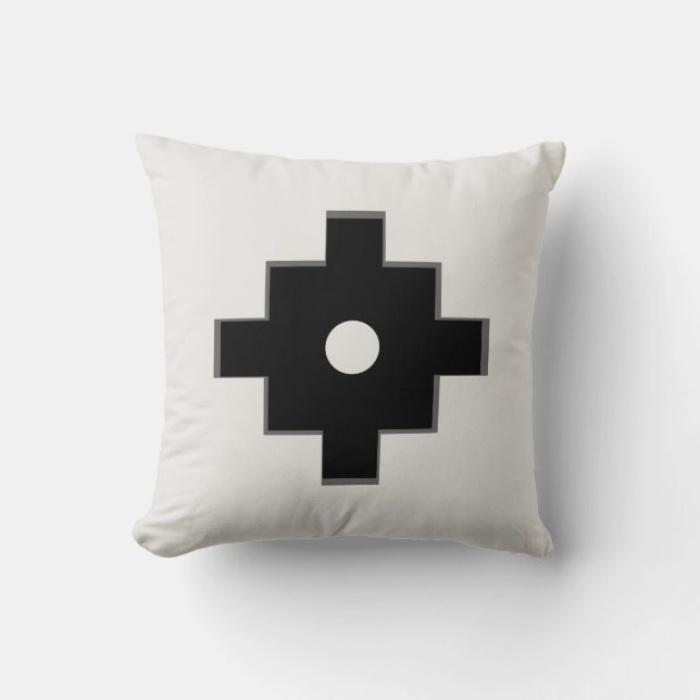 Elegant Machu Picchu Geometric Design Throw Pillow (Front)