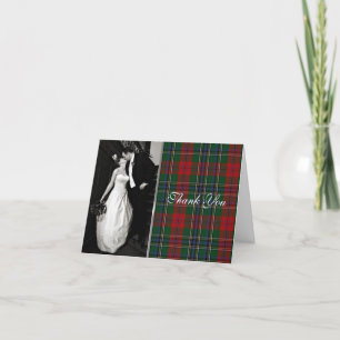 Elegant MacLean Plaid Photo Thank You Card