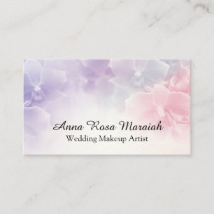 *~* Elegant Macro Photo Pink Lavender Floral Business Card