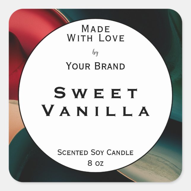 Elegant Made With Love Product Packaging Label   (Front)