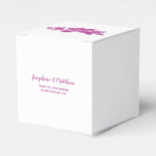 Elegant Magenta Orchid Personalized Wedding Favor Box