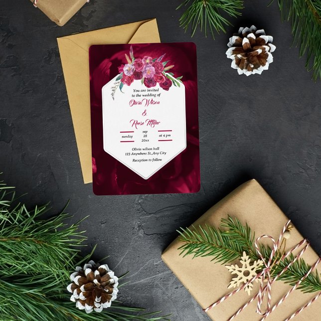 elegant magenta pink floral Wedding Gold  (Creator Uploaded)