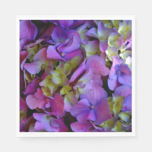Elegant Magenta Purple blue Hydrangeas flowers Napkin