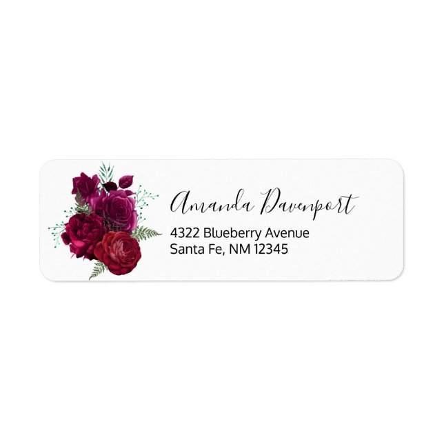 Elegant Magenta Rose Floral Bouquet (Front)