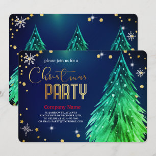 Elegant  Magical Christmas  Pines Festive Invitation