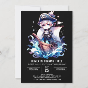 Elegant Magical Pirate Birthday Invitation