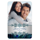 Elégant Magnet Réservez la date photo Peacock