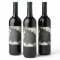Elegant Magnolia Black Cheers Wedding Wine Labels