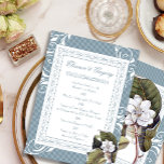 Elegant Magnolia Custom Wedding Menus<br><div class="desc">Elegant Menu for a Southern Style Wedding or other formal event. The engraving of the Magnolia was done for Mark Catesby's 1747 " Natural History of Florida, Carolina and the Bahama Islands, " the first book on the flora and fauna of North America. The illustration was undertaken by Georg Dionysis...</div>