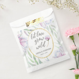 Elegant Magnolia Floral Wedding Favour Bag