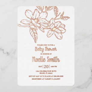 Elegant Magnolia Flowers, Baby Shower