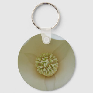 Elegant Magnolia Keychain