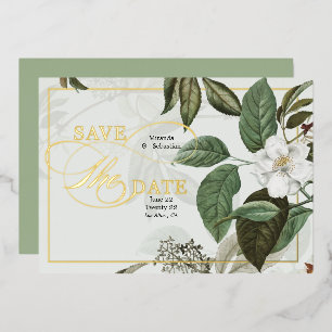 Elegant Magnolia Save the Date