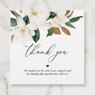 Elegant Magnolia Thank You Favour Tags