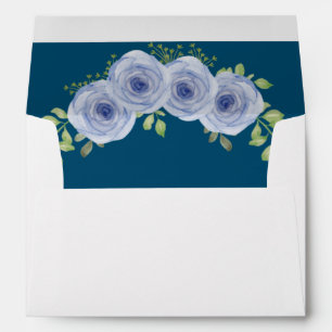 Elegant Magnolia White & Blush  Wedding Envelope