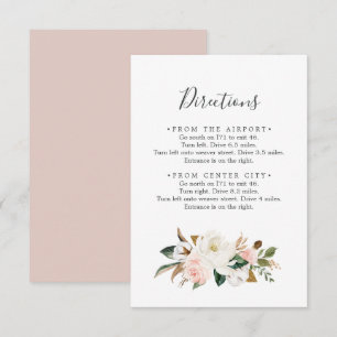 Elegant Magnolia White Directions Enclosure Card