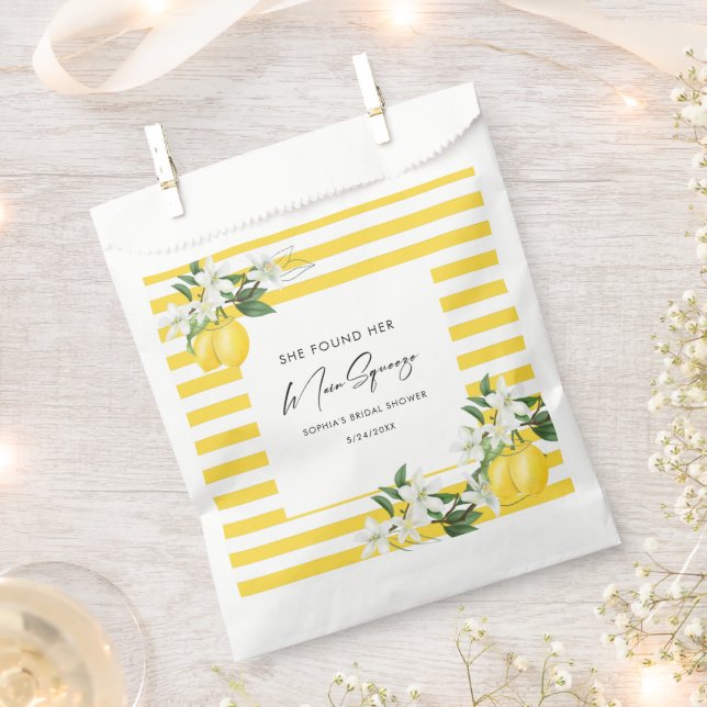 Elegant Main Squeeze Bridal Shower Favour Bag (Clipped)