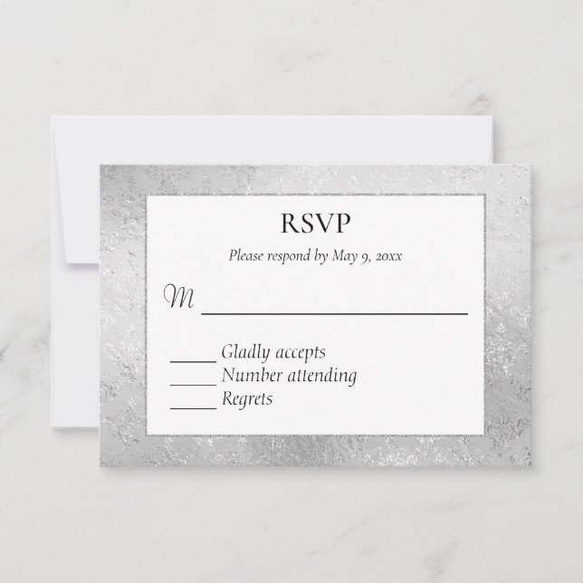 Elégant mais simple mariage gay Rsvp (Devant)