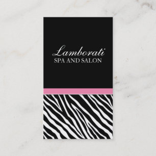Elegant Makeup Artist Zebra Print Stylist Salon Business Card