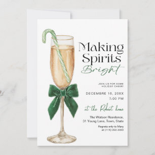 Elegant Making Spirits Bright Holiday party Invitation