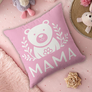 elegant mama bear personalized  throw pillow