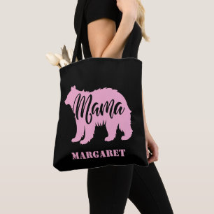 elegant mama bear personalized  tote bag