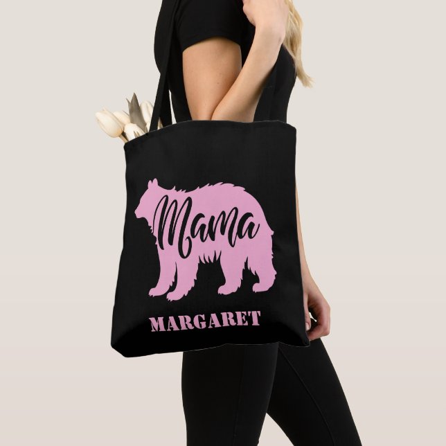 elegant mama bear personalized  tote bag (Close Up)