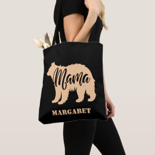 elegant mama bear personalized  tote bag